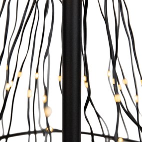 Zewnetrzna Świąteczna lampa podłogowa czarna drzewko 150 cm z LED z timerem IP44 - Ugoku Oswietlenie zewnetrzne