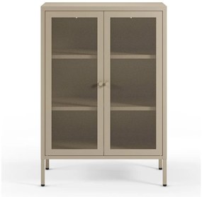 Kremowa metalowa szafka 70x100x40 cm Fayna – Marckeric