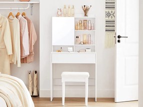 Toaletka z lustrem LUNAVI 70x40 cm, biała