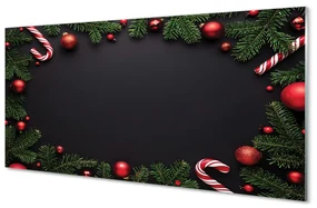 Szklany Panel Gałązki bombki lizaki