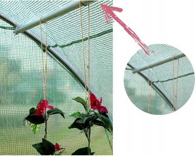 Szklarnia foliowa ogrodowa z drzwiami, 400 x 250 x 200 cm