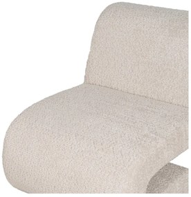 Beżowy fotel z materiału bouclé – Ixia