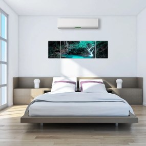 Obraz - Turkusowe jezioro (170x50 cm)