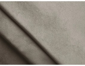 Szarobrązowe aksamitne tapicerowane łóżko dwuosobowe ze schowkiem ze stelażem 140x200 cm Hiko – Makamii