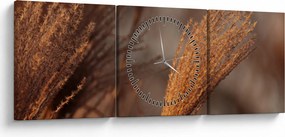 Obraz - Kortaderia (z zegarem) (90x30 cm)