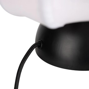 Lampa stołowa Japandi czarna z białym kloszem - NoriJapandi Oswietlenie wewnetrzne