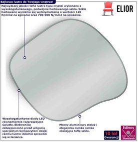 Dekoracyjne lustro z podświetleniem 90x77 cm M6-S92