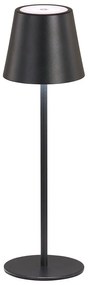 Czarna lampa stołowa LED z metalowym kloszem (wysokość 36,5 cm) Viletto – Fischer &amp; Honsel