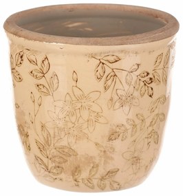 Osłonka ceramiczna na kwiaty Flores retro, 11 x 10 cm, 11 cm