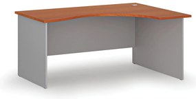 Ergonomiczne biurko PRIMO GRAY, 160x120 cm, prawe, szary/czereśnia