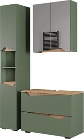 Zestaw mebli łazienkowych zielony/rzemieślniczy 80x35x57.5 marelle