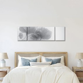 Obraz kwiatów w odcieniach szarości (170x50 cm)