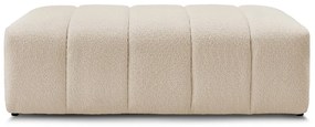 Beżowy podnóżek z materiału bouclé Annecy – Bobochic Paris
