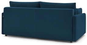 Ciemnoniebieska sztruksowa rozkładana sofa 211 cm Marcel – Bobochic Paris