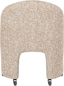 Beżowe tapicerowane krzesło biurowe Cordo – WOOOD