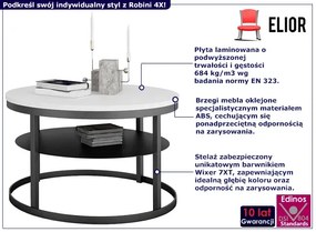 Dwupoziomowy stolik kawowy czarny + biały - Robini 4X