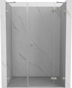 Mexen Lunar drzwi prysznicowe uchylne prawe 140 cm, transparent, nikiel szczotkowany - 834S-140-050-97-00-P