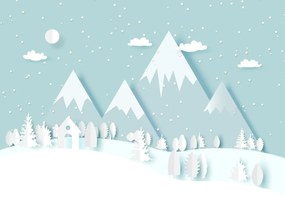 Fototapeta - Śnieżny krajobraz (196x136 cm)