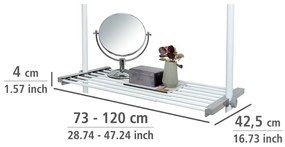 Wenko Teleskopowa półka druciana Herkules, 73–120 cm, biała