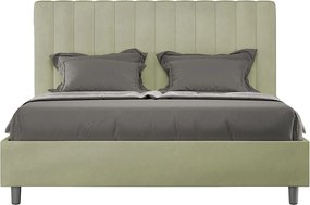 Łóżko bez stelaża tapicerowane 160x210 microfibra Zielony Agueda