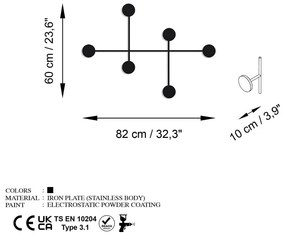 Czarny metalowy wieszak ścienny Dama – Kalune Design