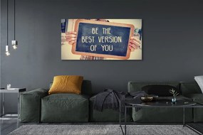 Obraz na płótnie Drewniana Tabliczka z Napisem