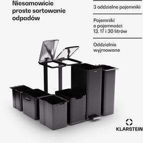 Klarstein Tiyo 3 w 1 Kosz na odpady 60 litrów