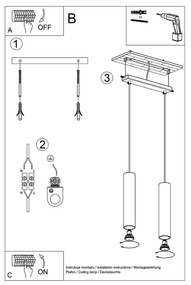 Kremowa lampa wisząca Castro – Nice Lamps