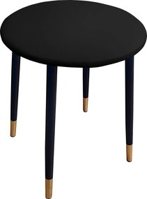 Taboret TRIX stelaż metalowy STOŁEK LOFT : Kolor nogi - Czarno-złota stożek, Kolor tkaniny - EKO-SKÓRA - 1D, Typ tkaniny - Eko-skóra