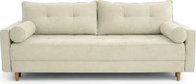 Sofa z Funkcją Spania LONAR Kremowa Japandi