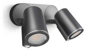 Steinel 058647 - LED Oświetlenie zewnętrzne z czujnikiem SPOT DUO 2xGU10/7,5W/230V IP44