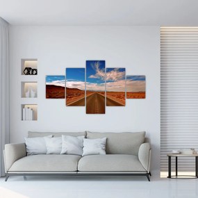 Obraz długiej drogi (125x70 cm)