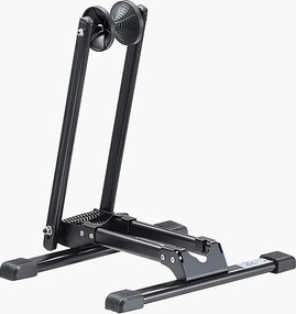 Stojak na Rower SucceBuy Kompatybilny z MTB i Rowerami 50.8-73.7 cm, Składany Uchwyt na Rower, Stojak do Przechowywania Roweru ze Stali Węglowej, do Garażu