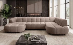 Narożnik VELPA XL Prawostronny z elektryczną regulacją siedziska w tkaninie LOOP 08 WERSAL