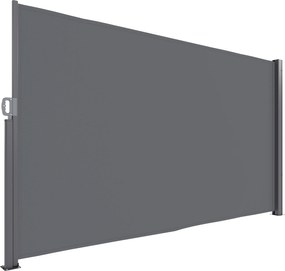 Outsunny Rozsuwana Markiza Boczna na Balkon i Taras 300x180cm Ciemnoszara