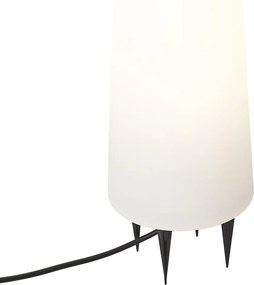 Stojąca lampa zewnętrzna biała 80 cm z LED IP44 - Fungi