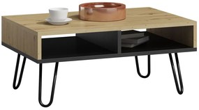 Stolik kawowy z półkami dąb artisan Z3-K43