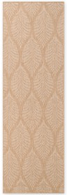 Dywan zewnętrzny dwustronny Duet Liście beżowo-kremowy 80 cm x 250 cm