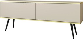 Szafka RTV wisząca VENEZIA 135 cm do Salonu pod Telewizor - Odcienie beżu