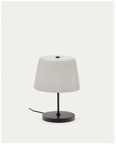 Czarno-biała lampa stołowa ze szklanym kloszem (wysokość 38 cm) Nefar – Kave Home