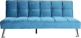 Sofa MCW-K21,  aksamit, niebieski