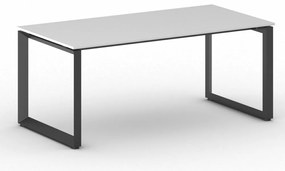 Biurko PRIMO INSPIRE, 180x90 cm, czarna podstawa, biały