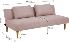 Jasnoszara sofa rozkładana Bonami Essentials Matylda