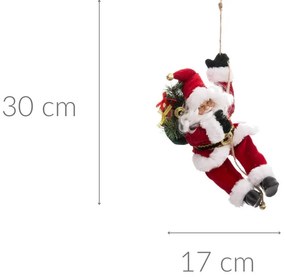 Mikołaj na linie, ozdoba, 30 cm