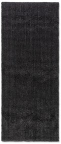Dywan naturalny jutowy ręcznie tkany Boucle czarny 80 cm x 150 cm