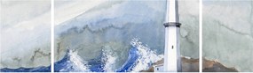 Obraz malowania latarni morskiej (170x50 cm)