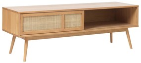 Szafka pod TV w dekorze dębu w naturalnym kolorze 150x50 cm Barrali – Unique Furniture