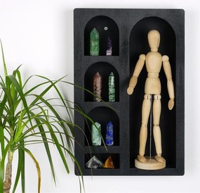 Czarna wielopoziomowa półka 26 cm Cry – Kalune Design