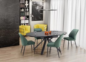 Krzesło tapicerowane K432 VELVET ciemnozielone HALMAR