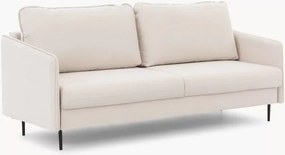 Kanapa z funkcją spania Movani - beżowa plecionka Loft 01 / czarne nogi